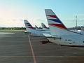 Tails of CSA Boeings at Prague airport