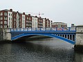 A blue bridge across Liffey - detail