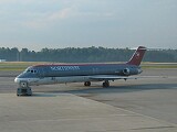 Northwest airplane at the RDU