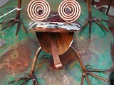 A metal frog