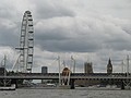 London Eye and Hungerford Bridge from a boat