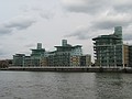 New buildings at the north bank of the river Thames