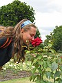 Pavla in the rose garden in the Greenwich park
