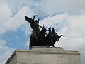 A sculpture on the top of the Wellington Arch