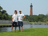 JR and me in front of the Currituck Light House, Corolla, NC
