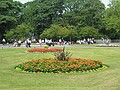 Flowers and people in St Stephen's Green