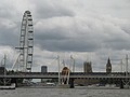 London Eye and Hungerford Bridge from a boat