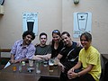 Czech students and an Indian teacher in a pub