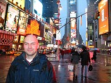 Times Square in the night and rain