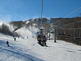 A view from a ski lift